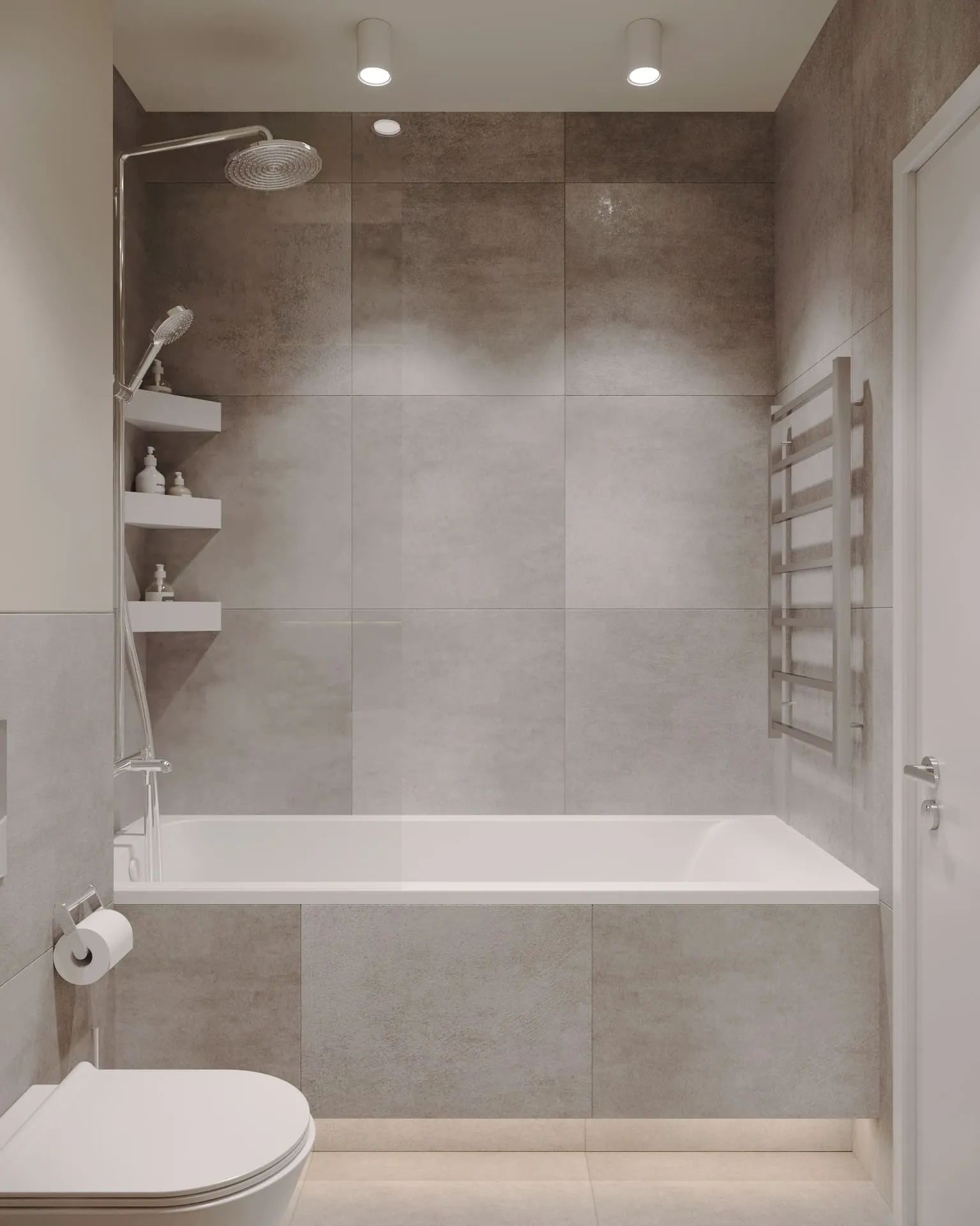 Мінімалістична ванна кімната в Кракові